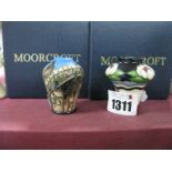 Two Moorcroft Miniature Vase, 'Stoke Sky Line - Made in Burslem' 2011/12, Collectors Club 5cm;