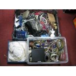 A Mixed Lot of Assorted Costume Jewellery Necklaces, including imitation pearl bead necklaces, panel