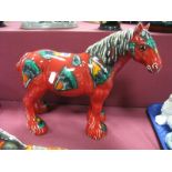 Anita Harris - Large Shire Horse Figure, 27cm high.