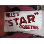 Advertising: 'Wills "Star" Cigarettes' Enamel sign, length 91cm