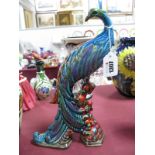 Anita Harris, Lustre Peacock Figure, 27cm high.