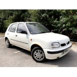 1998 [R661 LUD] Nissan Micra, 1 litre petrol, manual gearbox in white, MOT expired April 2019, 22,
