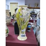 A Moorcroft Pottery Vase, painted in the trial 'Greek Crocus' pattern, shape 75/8, dated 6.6.19,