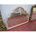 Art Deco Style Wall Mirror, with five bevelled glass panels, in a speckled and gilt foliate frame,