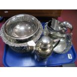 A XIX Century Plated Spoon Warmer, of shell form on oval base, a decorative plated on copper bowl,