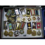 RAOB Interest; A Collection of Assorted Medallion Pendants, on ribbons, including President, 1952