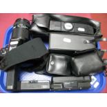 Nikon F-801 35mm Film SLR Camera with Nikon 70-210mm Lens 1:4-5.6, together with four flashguns,