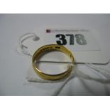 A 22ct Gold Plain Wedding Band Ring.