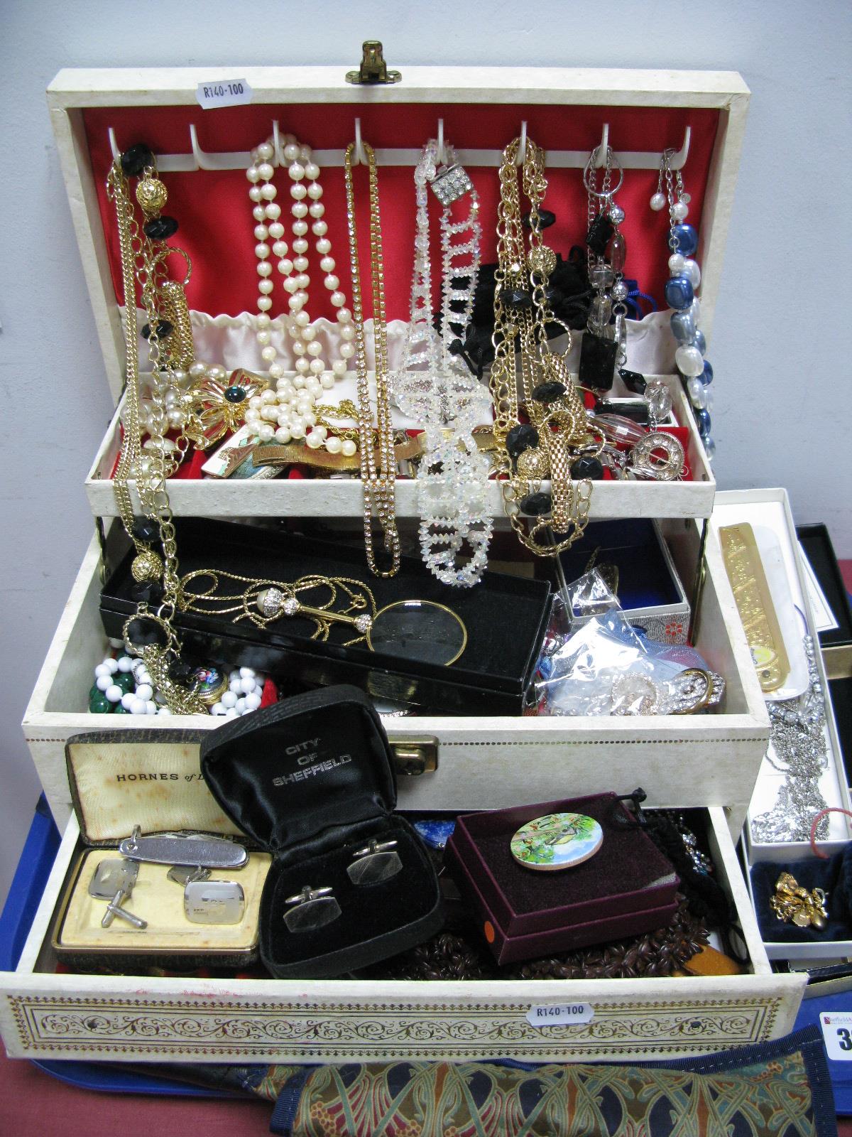 A Mixed Lot of Assorted Costume Jewellery, including ladies wristwatches, bead necklaces,