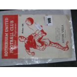 1961 League Cup Final Programme Rotherham United v. Aston Villa, dates August 22nd, 1961 (rusty