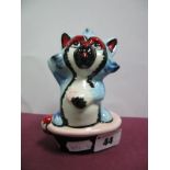 Lorna Bailey - Bathtime the Cat, 13cm high.