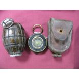 A Magnapole Brass Cased Compass, Series II and a S.G & Co dummy grenade. (2)