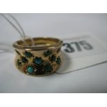A Turquoise Set Dress Ring.