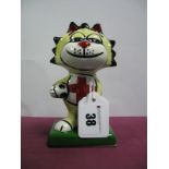 Lorna Bailey - England Football the Cat, 13.5cm high.