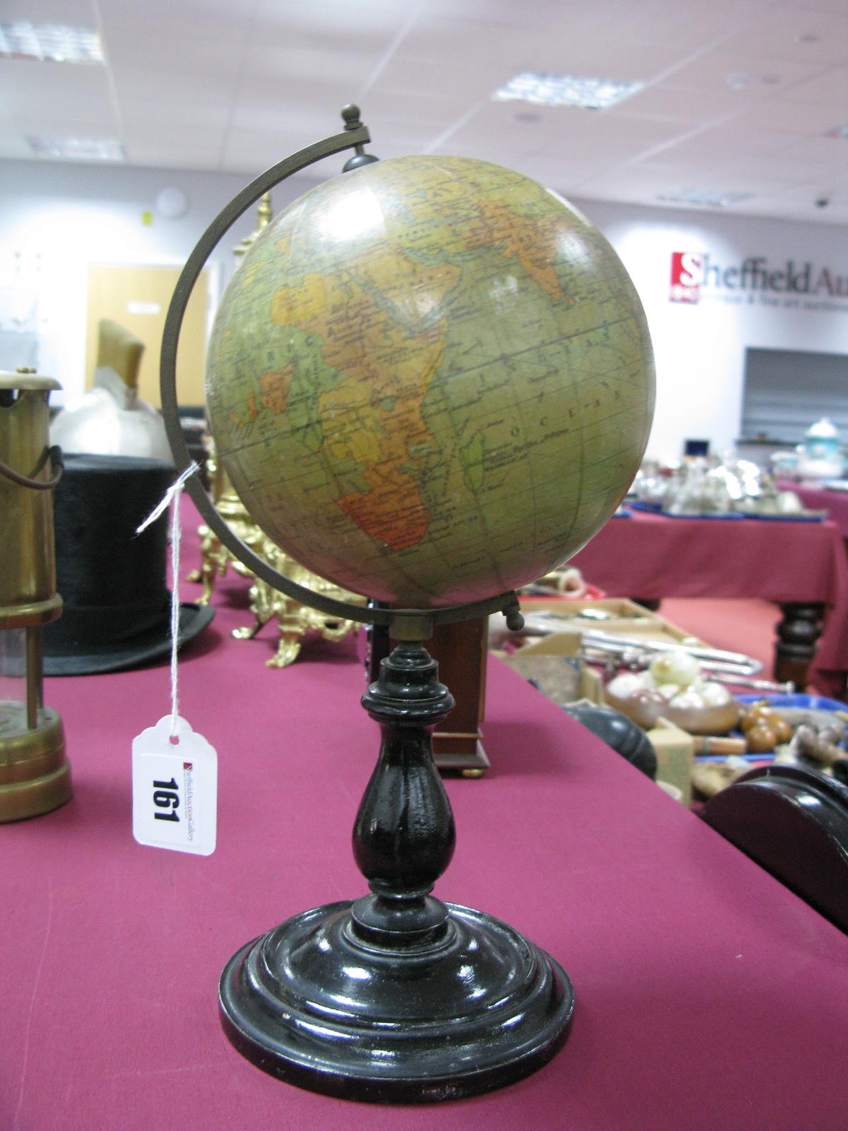 Philips Six Inch Terrestrial Globe, on ebonised Stand.