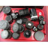 Camera Lenses: to include Soligor Tele Auto f=200mm, Panagor f=135mm, Teleconverter, Dia Zoom