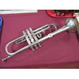 A Chrome Trumpet, stamped 'Sold By J. R. Lafleur & Son.'
