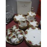 Royal Albert 'Old Country Roses' Dinner and Tea Ware; comprising seven dinner plates 27cm diameter,