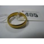 A 22ct Gold Plain Wedding Band Ring.