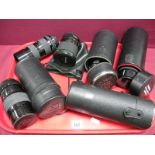 Camera Lenses, including Tamron Adaptall Z, Tamron CF Tele Macro, Hanimex MC-Zoom, Tamron Zoom 70-