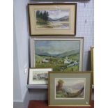 D. Crichton 'Crofts at Skye' oil on canvas, signed lower left, 49.5 x 59cm. Harry F McGregor (Dundee