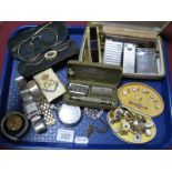 Gillette Khaki Set Cased Razor, "Presta Super" stopwatch, gent's buttons, cufflinks, etc, Ronson and