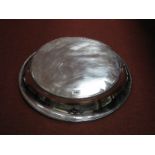 A Large Plated Wedding Cake Stand, of plain circular form with gadrooned edge, diameter of base 51.