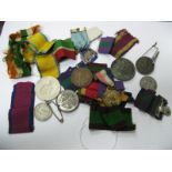 A Collection of Assorted Medallion Pendants, ribbons, Churchill (1965) 'coin' etc.
