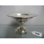 A Hallmarked Silver Pedestal Dish, (base weighted), 14cm diameter.