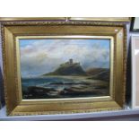 M Varley? 1901 Early XX Century Oil on Canvas, of a castle, signed lower right, 50cm x 75cm.