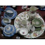 Royal Worcester, sparrow beak jug, Minton cake plate, Spode 'Camilla' tea for two set:- One Tray