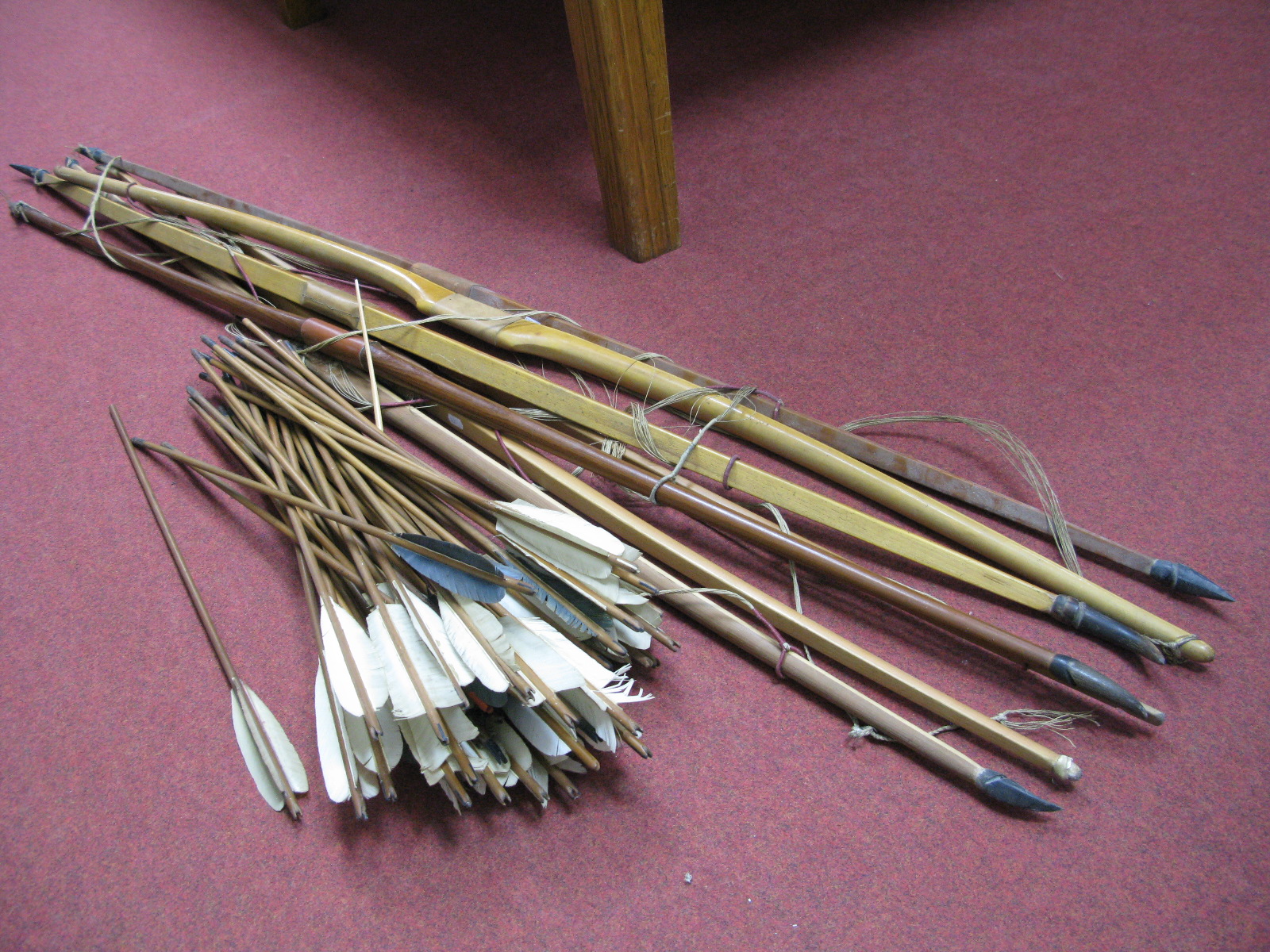 Seven Archers Bows and a Quantity of Arrows.