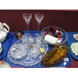 Swarovski - Crystal Figures, Edinburgh tray, Brierley trinkets, Caithness paperweight etc:- One
