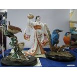 Coalport China Figurine 'Madam Butterfly' limited edition of 12.500, Coalport resin '