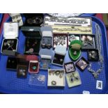 A Mixed Lot of Vintage and Later "925" and Other Costume Jewellery, including shamrock style ear