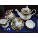 Royal Albert 'Old Country Roses' Tea Ware, of fifteen pieces, including tea pot, all 1st quality.
