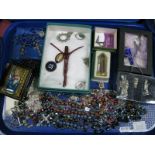 A Selection of Religious Pieces, including Rosary Beads, ornaments, pendants/medals, "The Union of