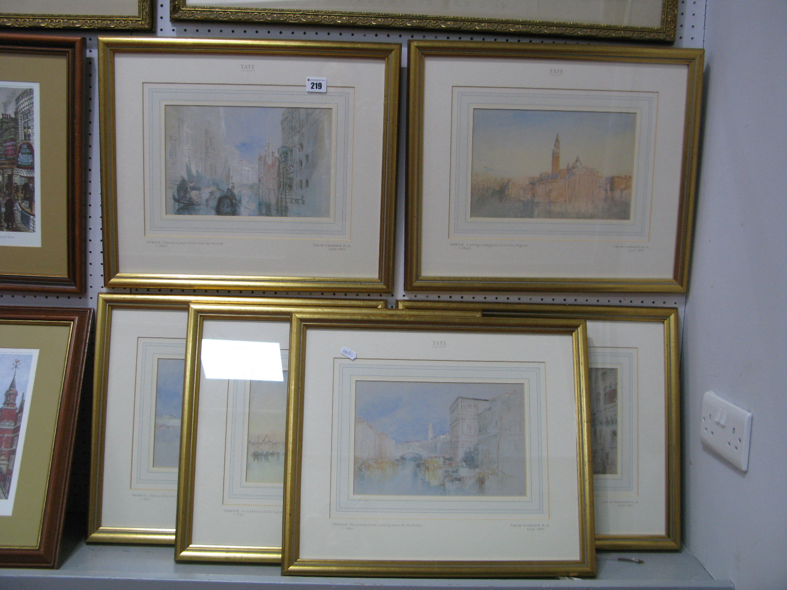 'Turners Venice', set of six coloured prints by J.M.W Turner, limited edition, each 1379 of 5000,