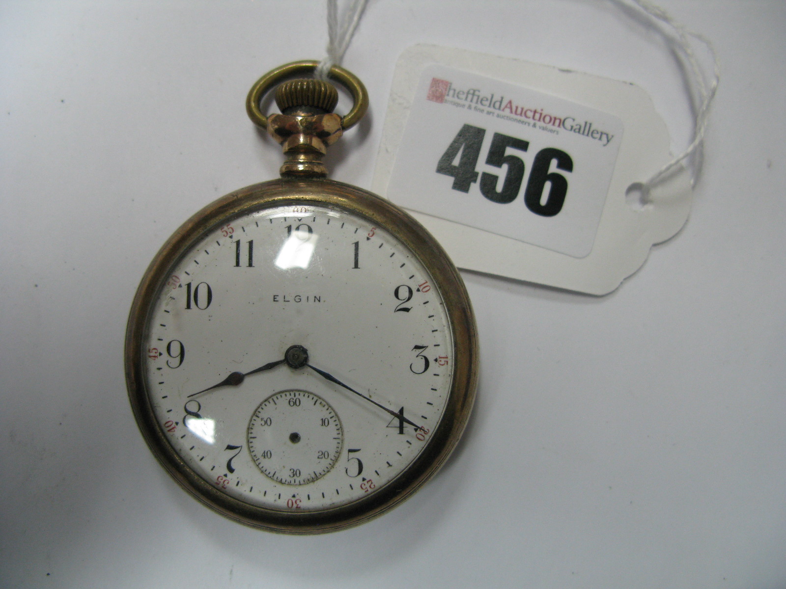 Elgin; An Openface Pocketwatch, the signed dial with Arabic numerals and seconds subsidiary dial (