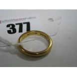 A 22ct Gold Plain Wedding Band.