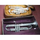 A Hawkes and Son 'Excelsior Sonorous' "The Clippertone" Cornet, and a Selmer "Invicta" 14882