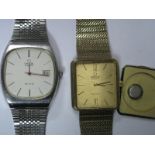 Omega De Ville Quartz Gent's Wristwatch, the signed dial with line markers and Roman Numerals, the