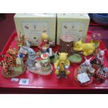 Royal Doulton Winnie The Pooh Figures, including 'Bouncy Bouncy', 'PigletsTea Time', 'The Littlest