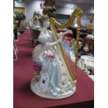 A Royal Worcester 'Music'. Figurine 'The Graceful Arts' limited edition of 2500, sculpted by Maureen
