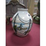 A Moorcroft Pottery Vase, painted in the 'Home For Christmas' pattern, designed by Kerry Goodwin,