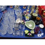 Miniature Ruby Glass Vase and Goblets, Stuart jug, drinking glasses, Hammersley mini tea pot,