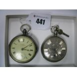 Kay Worcester 18; A Hallmarked Silver Cased Openface Pocketwatch, the signed dial with Roman