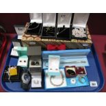 A Mixed Lot of Assorted Costume Jewellery, including "925", gent's cufflinks, bead necklace, a