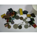 A Collection of Assorted Medallion Pendants, ribbons, Churchill (1965) 'coin' etc.