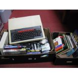BBC Microcomputer System Keyboard, data recorder, user guide, quantity of cassette form games,